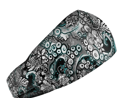 [SFA014HB] SPACEFISH Electric Blue Octofloral Headband