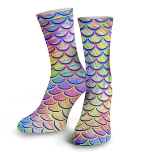 [SFA003DS] SPACEFISH Psychedelic Mermaid Dive Socks