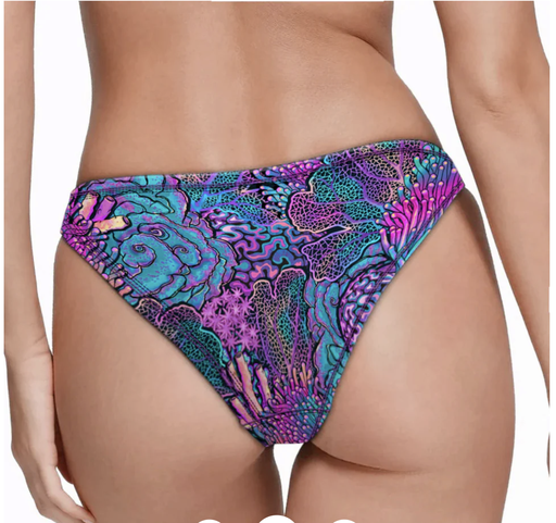 SPACEFISH Coral Kaleidoscope Bikini Bottom